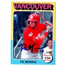 PK Morris autograph